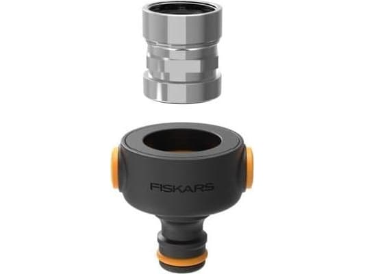 Fiskars 1027062, Slangekontakt, Metall, Svart, Oransje, Sølv