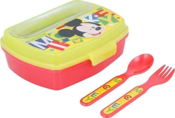 Disney Mikke Mus - Universell matboks med et sett med bestikk