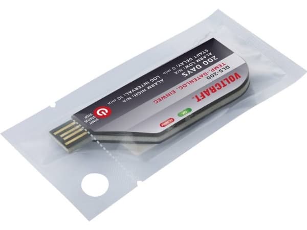 VOLTCRAFT VC-11576730 DLS-200 Temperatur-datalogger Mål Temperatur -30 til 70 °C En-vejs-datalogger, PDF-funktion