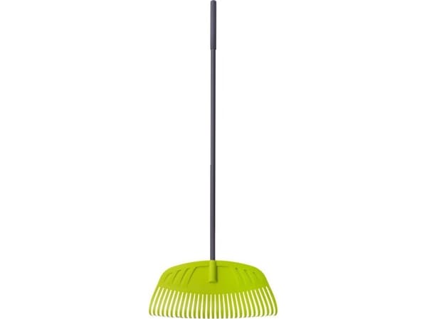 Plastic leaf rake, 29T, steel handle 1630mm