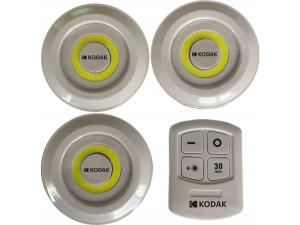Kodak 3x lamper Trådløse lamper Fjernkontroll Timer Kodak Home 130