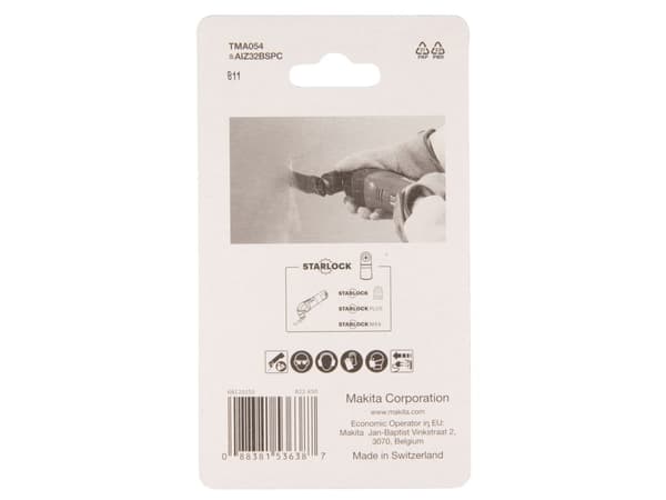 Makita TMA054 - Multiverktøysblad - for tre, løvtre, epoksy, high chromium steel (HCS) - Starlock - bredde: 32 mm - for Makita DTM51Z