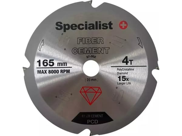 Specialist+ SPECIALIST+ etc. disc fiber. for cement, 4T 165 x 20 mm