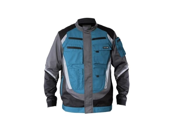 Lahti Pro Protective blouse with reflective stripes black-gray-turquoise S (L4040301)