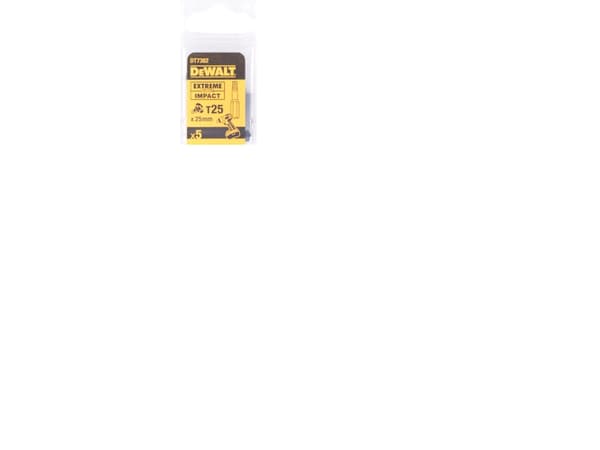 DeWALT DT7382T-QZ, 5 styck, Torx, T25, 25 mm, Hexagonal, Låda