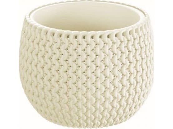 Prosperplast SPLOFY BOWL blomkruka - Creme, diameter 15 cm
