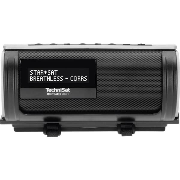Fickradio TechniSat DIGITRADIO Bike 1 DAB+, DAB, FM Vattentät, Stänkvattenskyddad, uppladdningsbart Svart, Silver