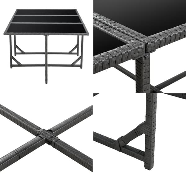 Matgrupp Laredo utomhus loungegrupp mörkgrå [en.casa]