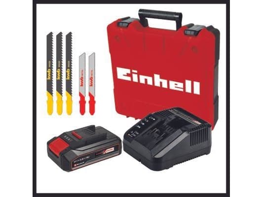 Einhell TC-JS 18 Li, Kaarikahva, Musta, Punainen, 45°, Laminaatti, Muovi, Terästä, Puu, 2700 spm, 7 cm