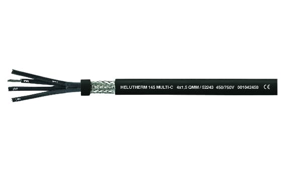 HELUKABEL 145 MULTI-C, Lågspänningskabel, Svart, Polyvinylklorid (PVC), Polyvinylklorid (PVC), Cooper, 3X0,5 mm²
