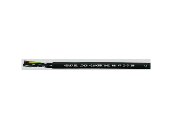 HELUKABEL OZ-600, Pienjännitekaapeli, Musta, Polyvinyylikloridi (PVC), Polyvinyylikloridi (PVC), Cooper, 4x0,75 mm²