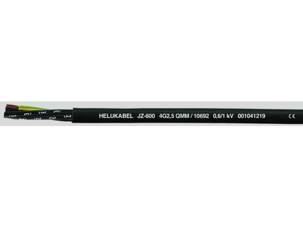 HELUKABEL OZ-600, Pienjännitekaapeli, Musta, Polyvinyylikloridi (PVC), Polyvinyylikloridi (PVC), Cooper, 4x0,75 mm²