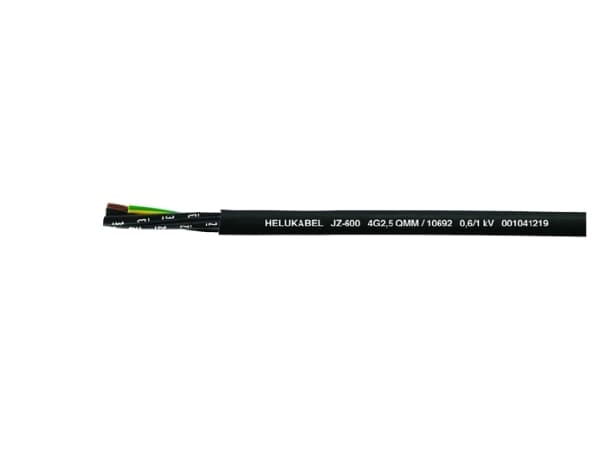 HELUKABEL OZ-600, Pienjännitekaapeli, Musta, Polyvinyylikloridi (PVC), Polyvinyylikloridi (PVC), Cooper, 4x0,75 mm²
