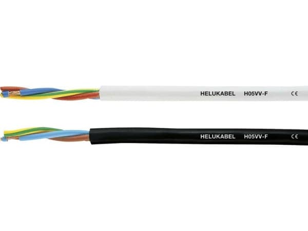 HELUKABEL H07V-K, Pienjännitekaapeli, Musta, Polyvinyylikloridi (PVC), Polyvinyylikloridi (PVC), Cooper, 5 - 70 °C