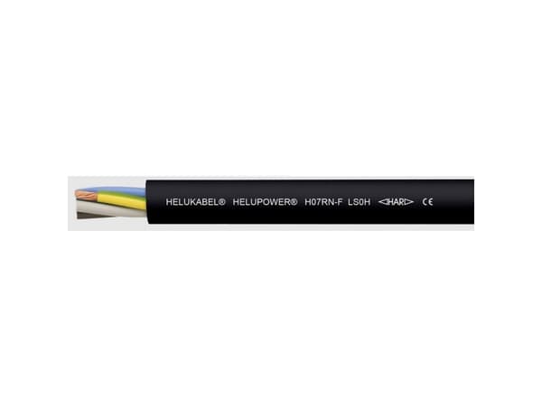 HELUKABEL HELUPOWER® H07RN-F LS0H, Pienjännitekaapeli, Musta, 1,07 cm, Cooper, 1,5 mm², 43 kg/km