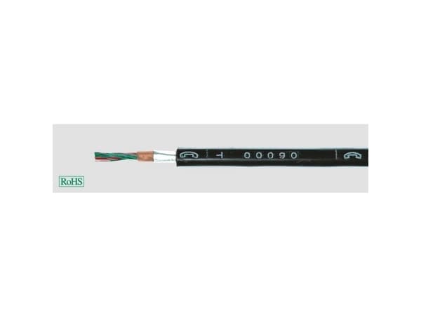 HELUKABEL 34019, Lågspänningskabel, svart, Cooper, 0,8 mm², 60 kg/km, -20 - 50 °C