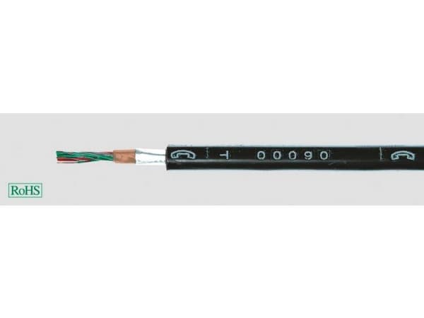 HELUKABEL 34019, Lågspänningskabel, svart, Cooper, 0,8 mm², 60 kg/km, -20 - 50 °C