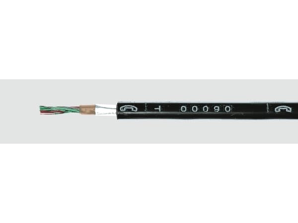 HELUKABEL 34019, Lågspänningskabel, svart, Cooper, 0,8 mm², 60 kg/km, -20 - 50 °C
