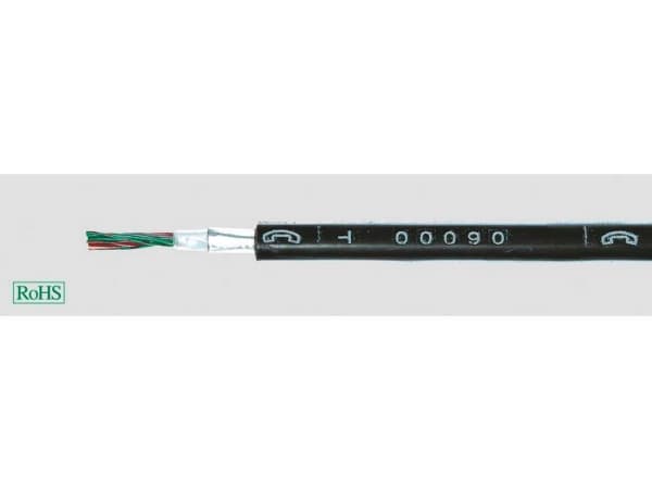 HELUKABEL 34104, Lågspänningskabel, Svart, Cooper, 0,6 mm², 113 kg/km, -20 - 50 °C
