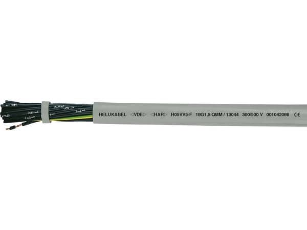 HELUKABEL H05VV5-F, Lavspenningskabel, Grå, Polyvinylklorid (PVC), Polyvinylklorid (PVC), Kobber (Cu), -5 - 70 °C