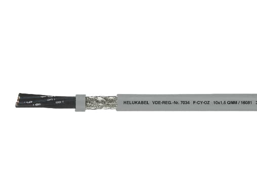 HELUKABEL HELU F-CY-OZ 4x1,5 16077, Lavspenningskabel, Grå, Polyvinylklorid (PVC), Polyvinylklorid (PVC), Kobber (Cu), -10 - 80 °C
