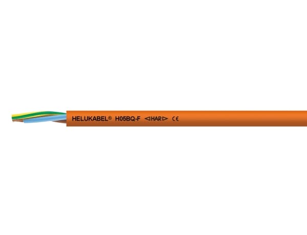 HELUKABEL H05BQ-F, Pienjännitekaapeli, oranssi, Polyvinyylikloridi (PVC), Polyvinyylikloridi (PVC), Cooper, 500 V