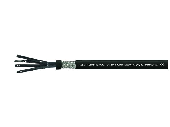 HELUKABEL 145 MULTI-C, Pienjännitekaapeli, Musta, Polyvinyylikloridi (PVC), Polyvinyylikloridi (PVC), Cooper, 2x1 mm²