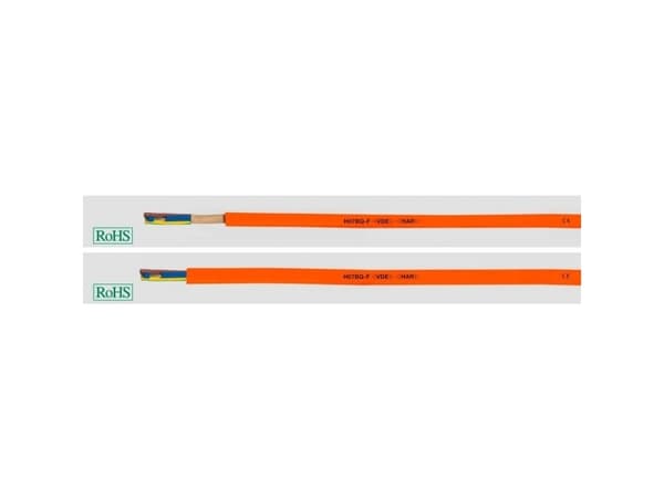 HELUKABEL H05BQ-F / H07BQ-F, Pienjännitekaapeli, oranssi, polyuretaani (PUR), Cooper, 0,75 mm², 14,4 kg/km
