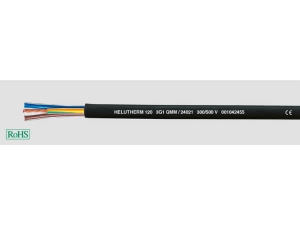 HELUKABEL 24002, Lågspänningskabel, Svart, Polyvinylklorid (PVC), Cooper, 0,5 mm², 9,6 kg/km