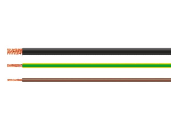 HELUKABEL H07V-K, Lågspänningskabel, Svart, Polyvinylklorid (PVC), Polyvinylklorid (PVC), Cooper, 5 - 70 °C