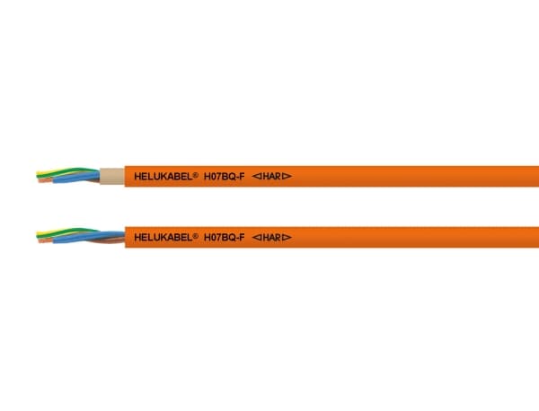 HELUKABEL H07BQ-F, Pienjännitekaapeli, Oranssi, Polyvinyylikloridi (PVC), Polyvinyylikloridi (PVC), Cooper, 500 V