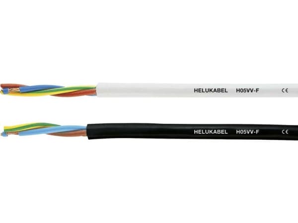 HELUKABEL H07V-K, Lågspänningskabel, Svart, Polyvinylklorid (PVC), Polyvinylklorid (PVC), Cooper, 5 - 70 °C