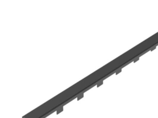 Blücher rist line COPENH.800 - Rist: 40x732mm- Farve: Sort- Rustfrit stål: AISI304/EN1.4301