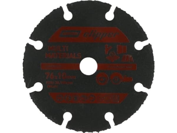 Diamantklinge 76x10,0mm - Norton Clipper multifunktionel t/tørskæring i mange mat.