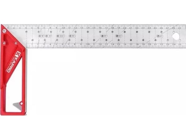 KAPRO square, 25 cm, aluminum handle, stainless steel ruler