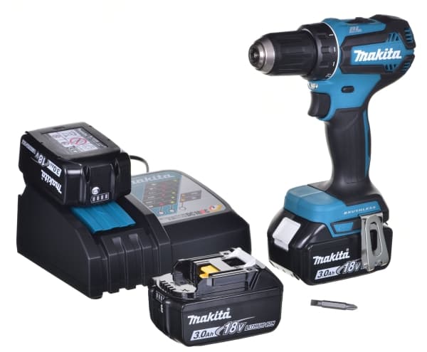 MAKITA DDF485RF3J Trådløs boremaskine 3x 18V 3Ah