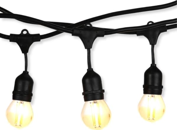 V-TAC LED-ketju VT-713 15x E27 Musta IP65 3673