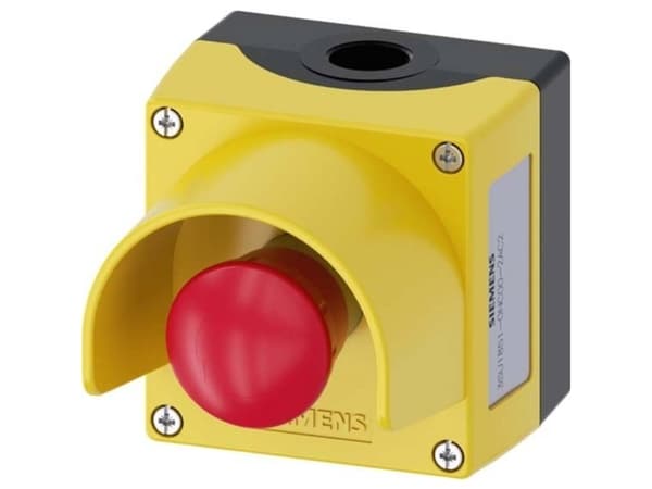 Siemens 3SU1851-0NC00-2AC2 Skåp För infästning i marken, Med platta 1 knapp Röd Svängbar frigöring 1 st