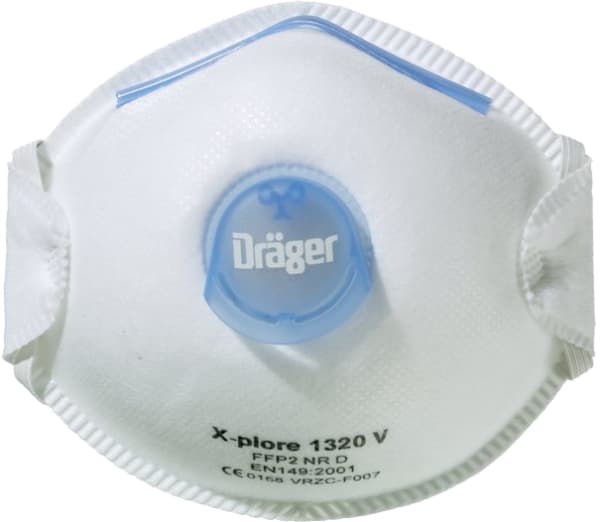 Dräger X-plore 1320 FFP2 V NRD hiukkassuojanaamari venttiilillä (Pakkaus 10 kpl) (3951214)