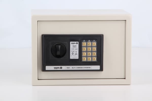 VOREL kassaskåp med elektroniskt lås 35 x 25 x 25cm 78641