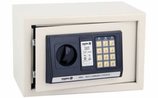 VOREL kassaskåp med elektroniskt lås 35 x 25 x 25cm 78641