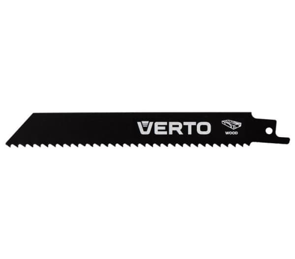 Verto 64H130, Puukkosahanterä, MDF-levy, Putki, Muovi, vaneri, Pelti (ohut), Puu, Runsashiilinen teräs (HCS), Musta, 15 cm, 10 kpl