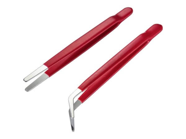 TOOLCRAFT TO-6897171 Pincet-sæt 2 dele Flad-rund, Flad-rund, bøjet