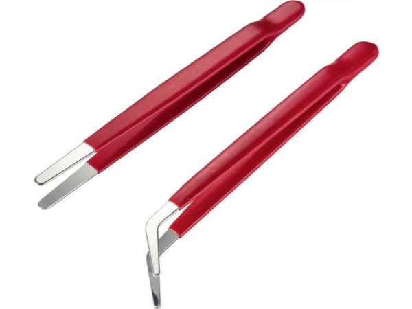 TOOLCRAFT TO-6897171 Pincet-sæt 2 dele Flad-rund, Flad-rund, bøjet