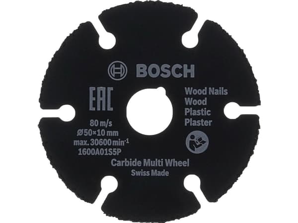 Bosch 1 600 A01 S5X. Typ: Schneidedisk, Mittentyp: Flache Mitte, Markenkompatibilität: Bosch. Menge pro Packung: 1 Stück(e) (1600A01S5X)