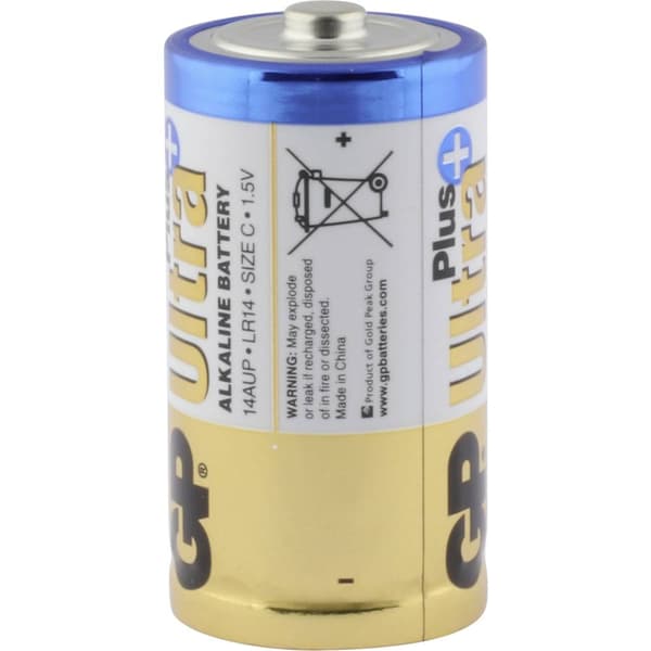 Batteri R14 (C) GP Ultra Alkaliskt 1.5 V 2 st