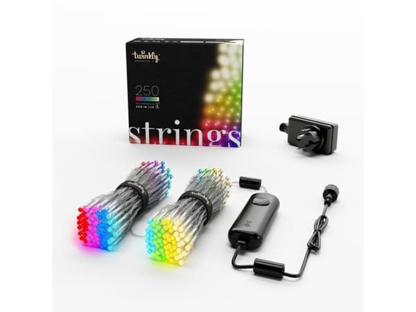 Twinkly Strings (Multicolor + White), Smart ljusslinga, Wi-Fi/Bluetooth, Transparent, U-formad, Multi, Vit, 16000000 färger
