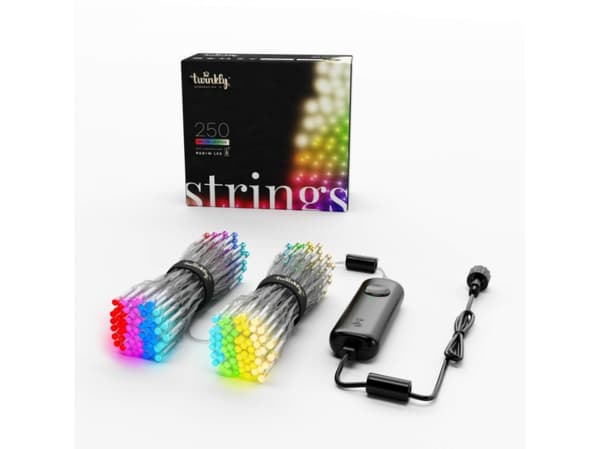 Twinkly Strings (Multicolor + White), Smart ljusslinga, Wi-Fi/Bluetooth, Transparent, U-formad, Multi, Vit, 16000000 färger