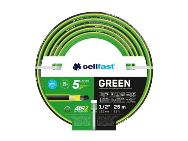 CELLFAST 15-100, 25 m, Sort, Grønn, Gult, 30 stang, 1,27 cm, -20 - 60 °C, Polen