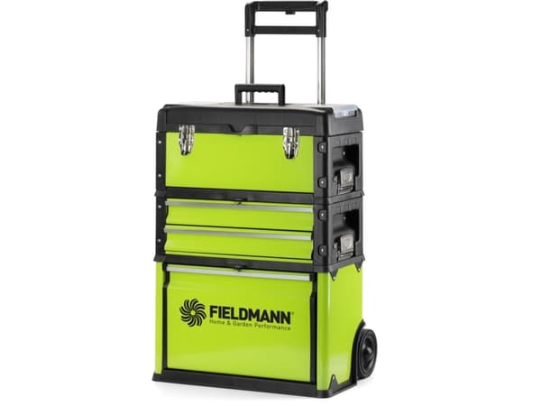 Fieldmann FDN 4150, Verktygslåda, Metall, Svart, Grön, 520 mm, 320 mm, 721 mm